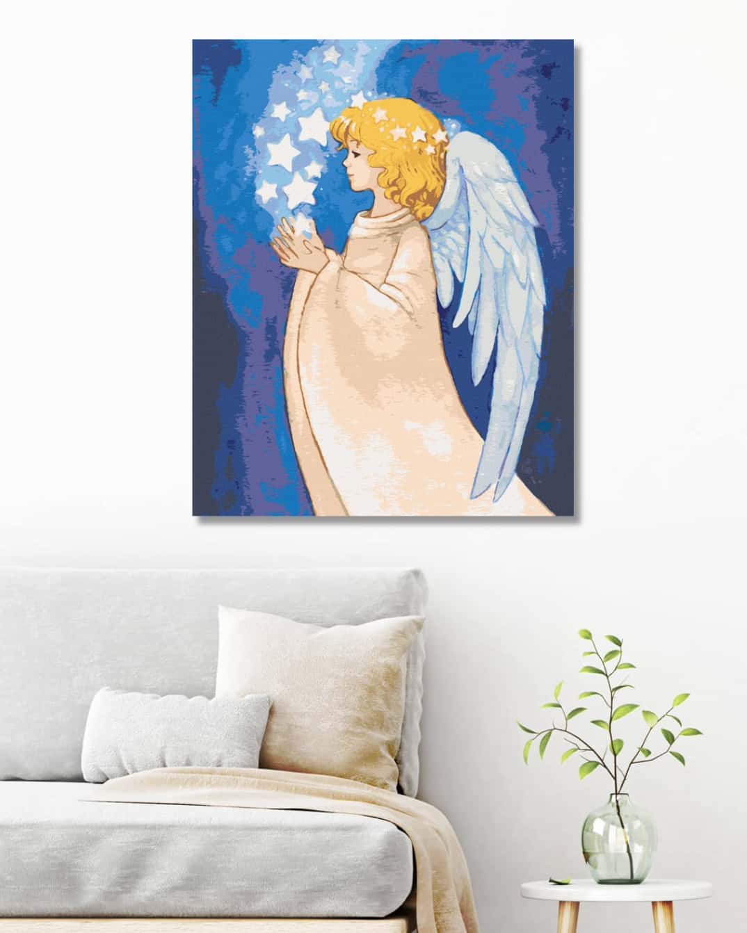Anjo e Estrelas Brilhantes
