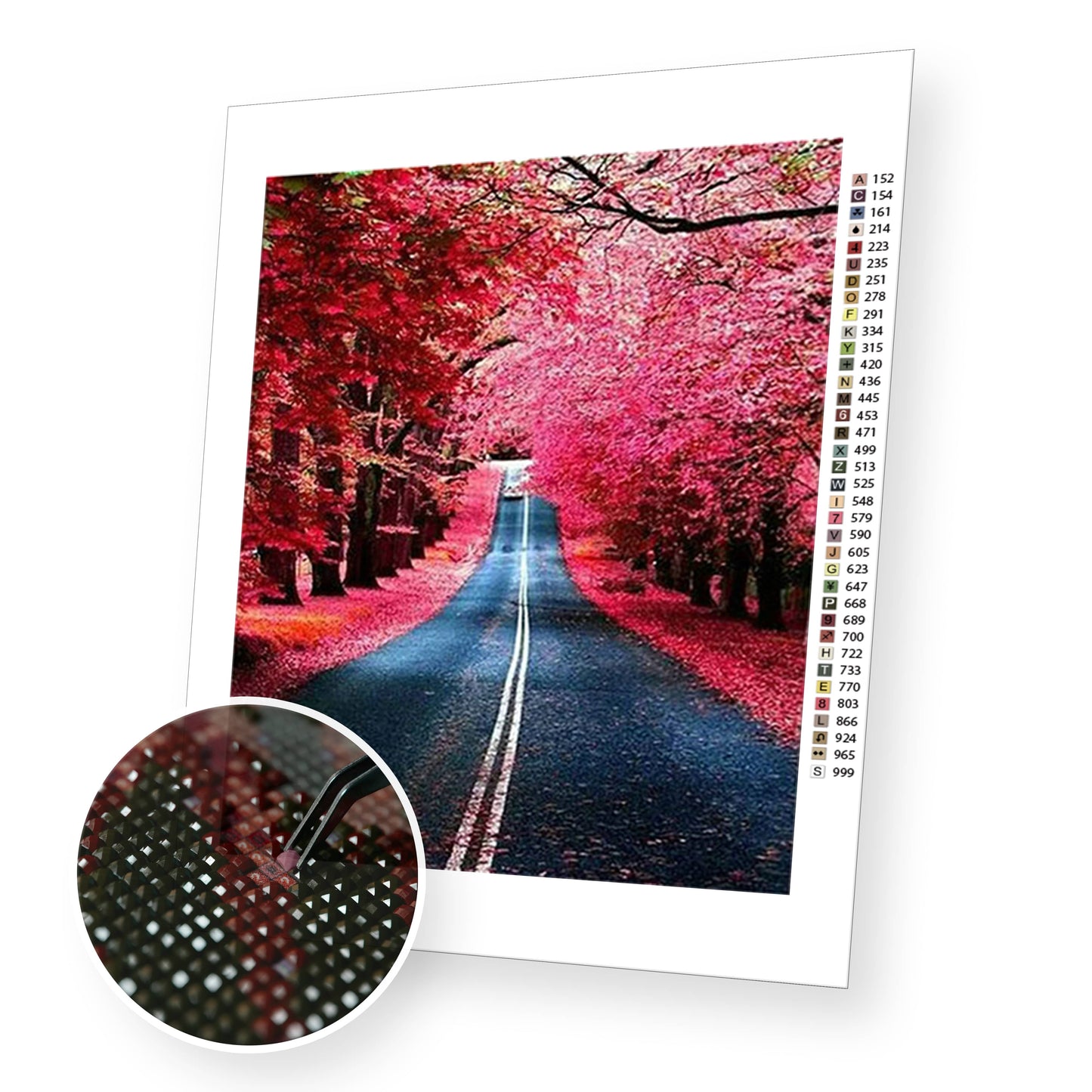 Сrimson road premium diamond painting kit for adults
