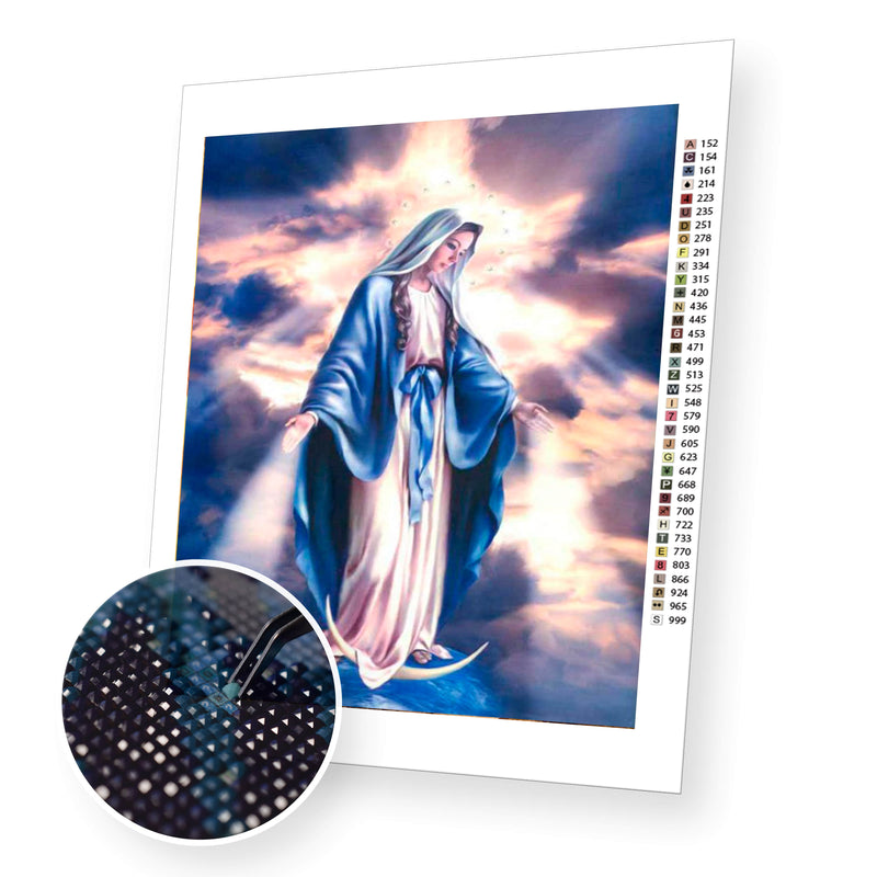 Virgin Mary premium diamond painting kit for adults