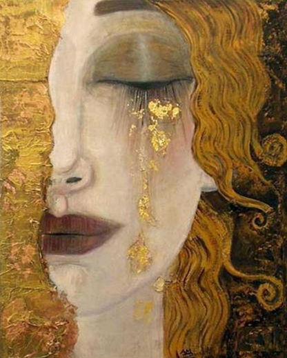 As Lágrimas de Ouro por Gustav Klimt