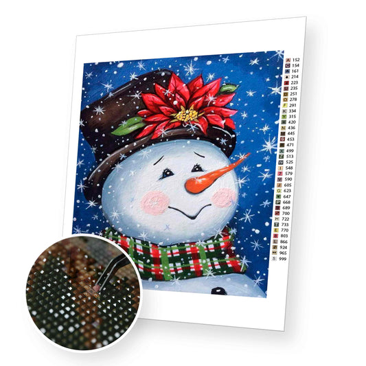 Happy Snowman premium diamond painting kit for adults