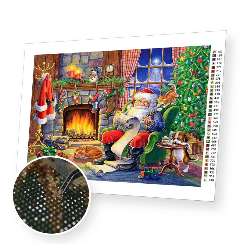 Old man Christmas Memories premium diamond painting kit for adults