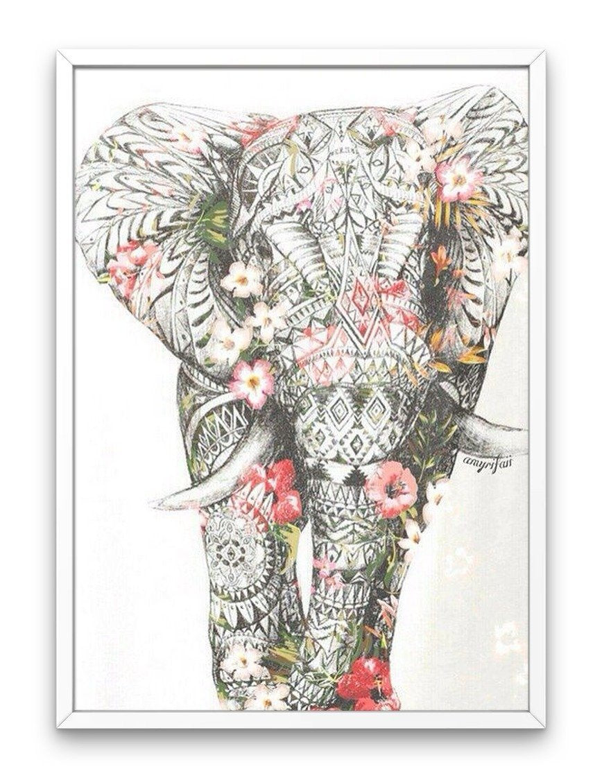 Elefante em flores