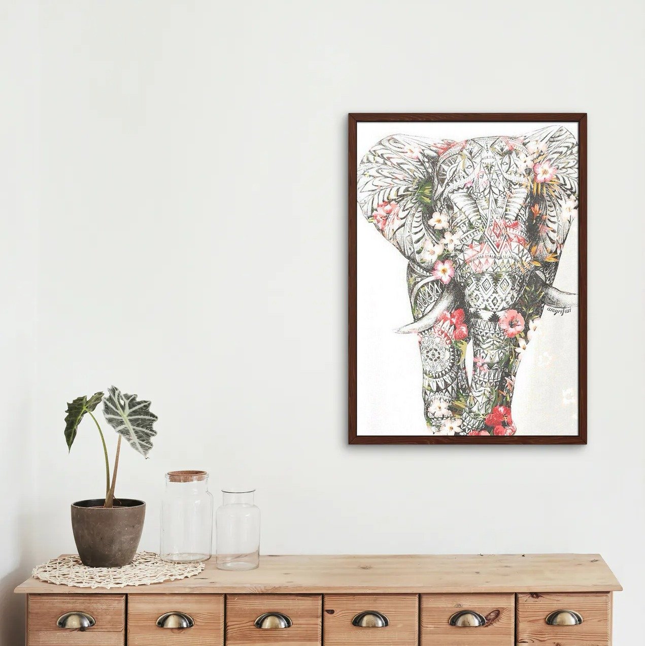 Elefante em flores