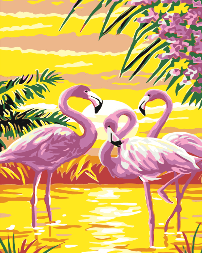 Flamingos brilhantes