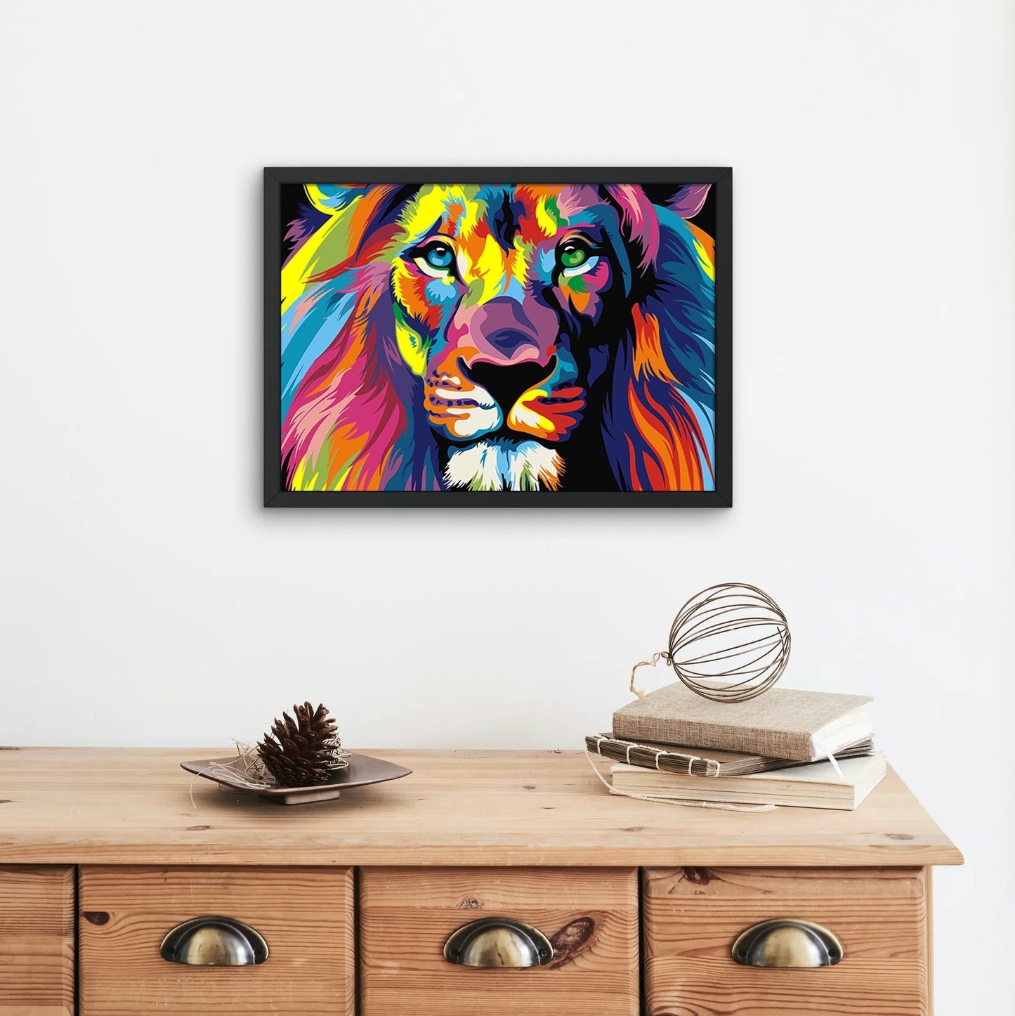 Leão colorido
