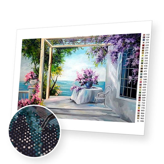 View From The Window premium diamond painting kit for adults