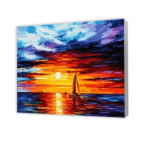 Sunset at Sea - Paint by Numbers